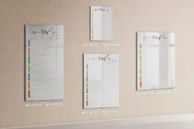 Magnetická kresliaca tabuľa týždenný plán jedál
