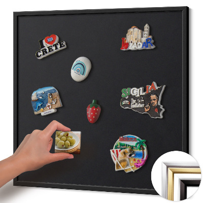 Magnetická tabuľa s čiernym rámom Čierna farba