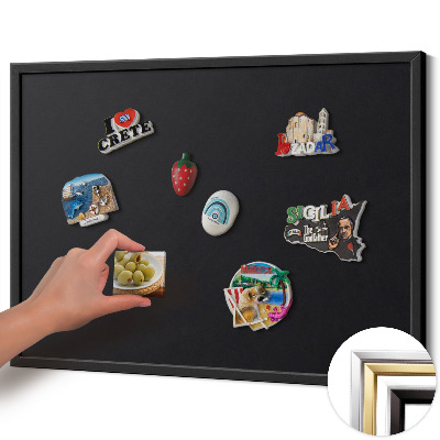 Magnetická tabuľa s čiernym rámom Čierna farba