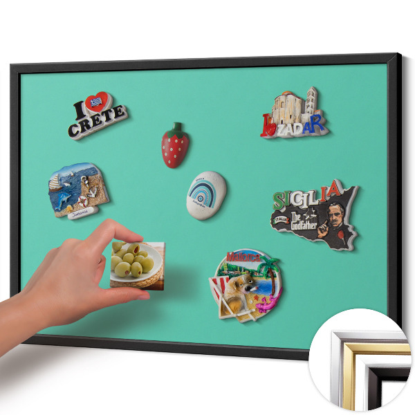 Závesná tabuľa na magnetky Mätová farba