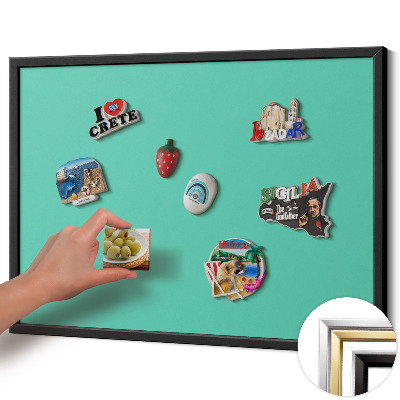 Závesná tabuľa na magnetky Mätová farba