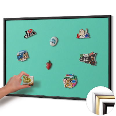 Závesná tabuľa na magnetky Mätová farba