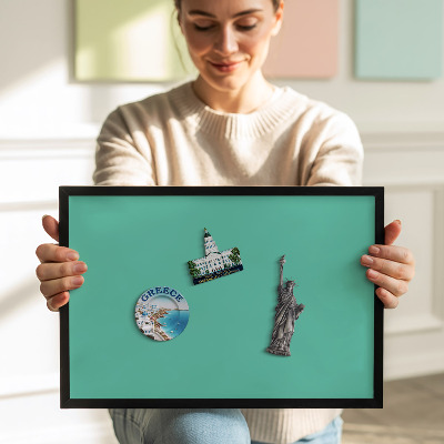 Závesná tabuľa na magnetky Mätová farba