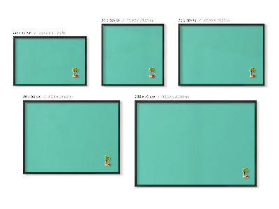 Závesná tabuľa na magnetky Mätová farba