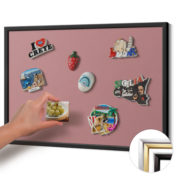 Závesná tabuľa na magnetky Pastelovo ružová farba