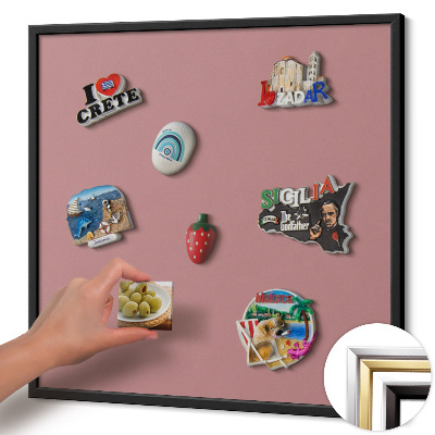 Závesná tabuľa na magnetky Pastelovo ružová farba