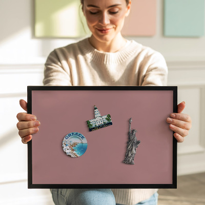 Závesná tabuľa na magnetky Pastelovo ružová farba