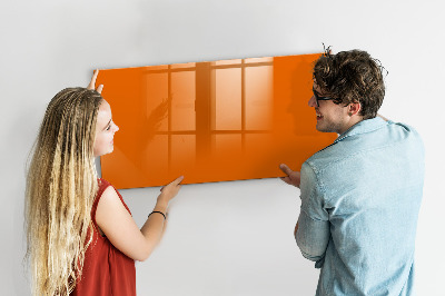 Magnetická tabuľa na magnetky oranžová farba