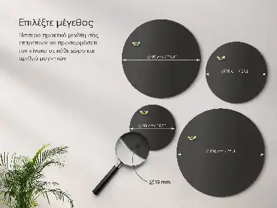 Plechová tabuľa na magnetky okrúhla v čiernej farbe