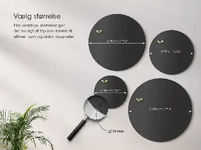 Plechová tabuľa na magnetky okrúhla v čiernej farbe