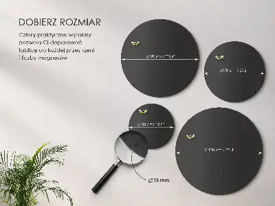 Plechová tabuľa na magnetky okrúhla v čiernej farbe