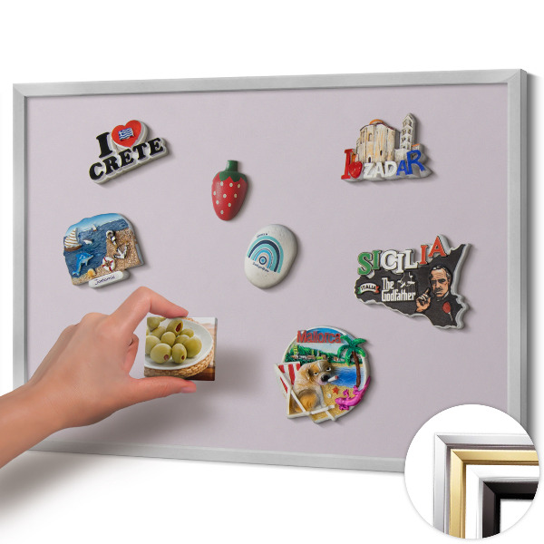 Kovová magnetická tabuľa na magnetky Lila farba