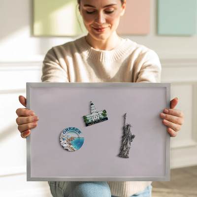 Kovová magnetická tabuľa na magnetky Lila farba