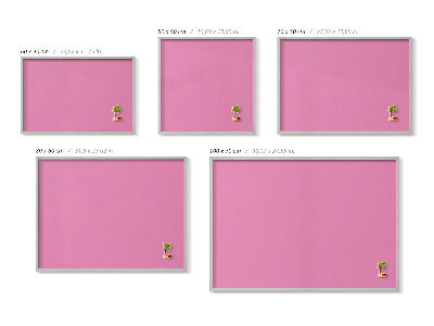 Kovová tabuľa s potlačou na magnetky Ružová farba