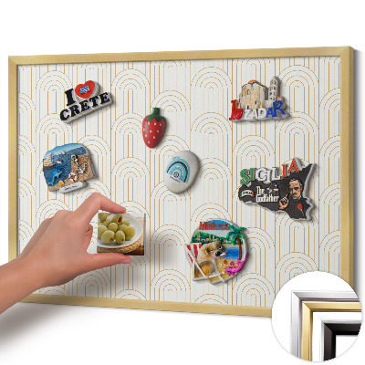 Magnetická tabuľa so zlatým rámom Pravidelné oblúky