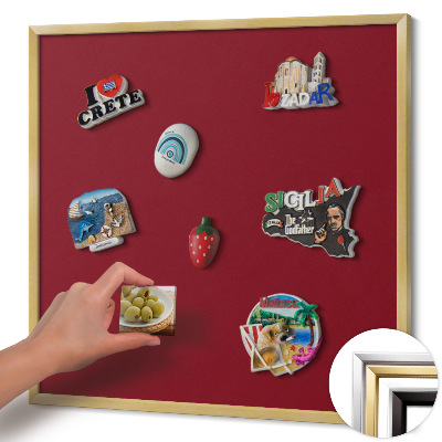 Tabuľa na magnetky z ciest Burgundská farba