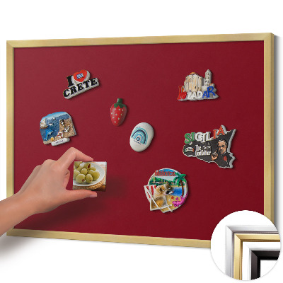 Tabuľa na magnetky z ciest Burgundská farba