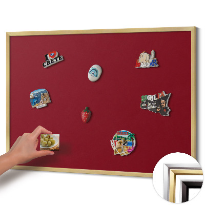 Tabuľa na magnetky z ciest Burgundská farba