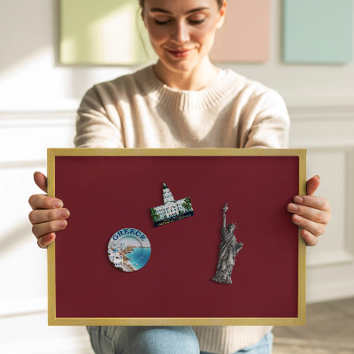 Tabuľa na magnetky z ciest Burgundská farba