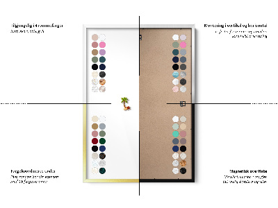 Tabuľa na magnetky z ciest Burgundská farba