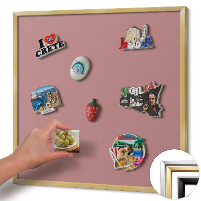 Tabuľa na magnetky na zavesenie Pastelovo ružová farba