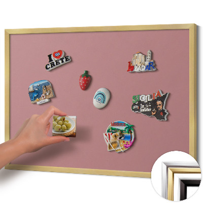 Tabuľa na magnetky na zavesenie Pastelovo ružová farba