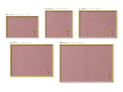 Tabuľa na magnetky na zavesenie Pastelovo ružová farba