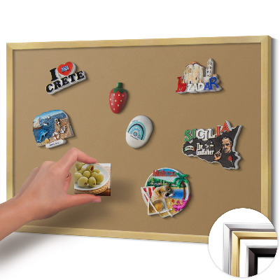 Plechová tabuľa na magnetky Tmavožltá farba