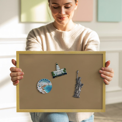 Plechová tabuľa na magnetky Tmavožltá farba