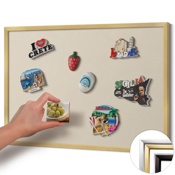 Tabuľa na magnetky z ciest Svetlo béžová farba