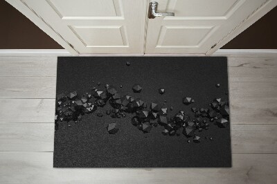 Rohožka pred dvere Čierna geometrická abstrakcia