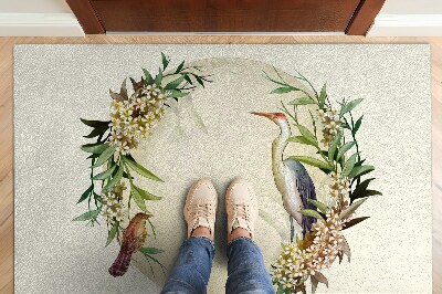 Predložka pred dvere Kompozícia kvety vtáky