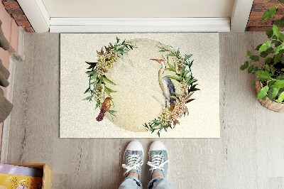 Predložka pred dvere Kompozícia kvety vtáky