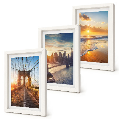 Triptych v ráme Mosty a západy slnka v mestskej krajine