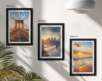Triptych v ráme Mosty a západy slnka v mestskej krajine