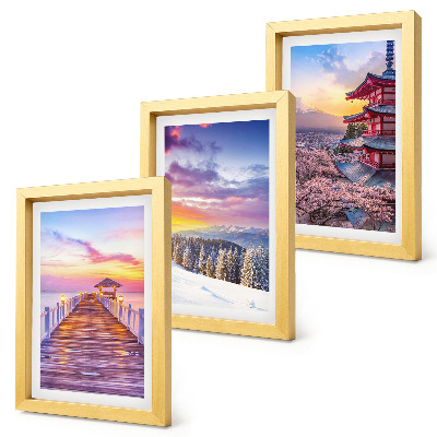 Triptych v ráme Romantické krajiny s malebnou oblohou