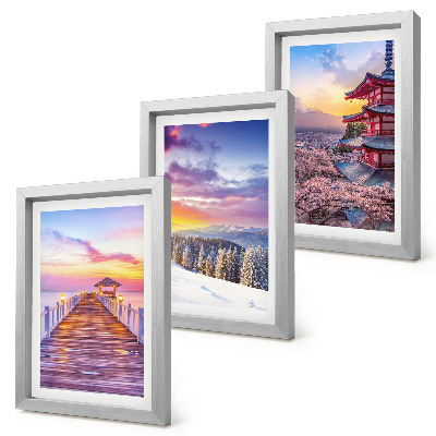 Triptych v ráme Romantické krajiny s malebnou oblohou