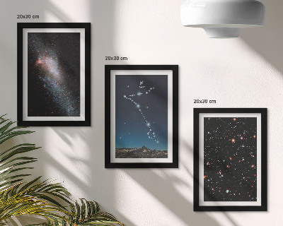 Sada obrazov do obývačky Vesmírne krajiny so súhvezdím Ryby a galaxiami