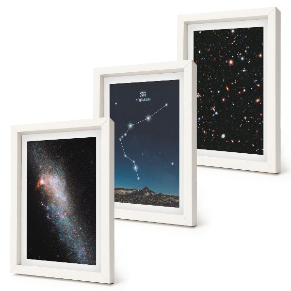 Triptych v ráme Znamenie zverokruhu galaxie, vesmíru, Vodnár