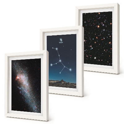 Sada obrazov do obývačky Pohľad na vesmír v súhvezdí Panny a jeho galaxii