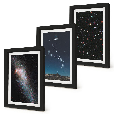 Triptych v ráme Kozmické krajiny galaxií a súhvezdia zverokruhu Baran