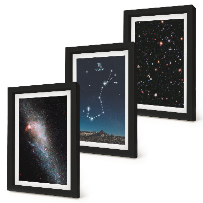 Sada obrazov do obývačky Kozmické krajiny galaxií a súhvezdie Škorpióna