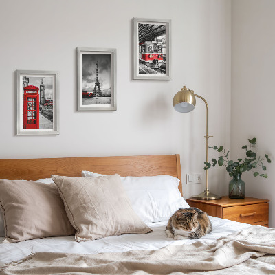 Triptych v ráme Ikonické mestá Londýn Paríž a železničná doprava