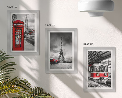 Triptych v ráme Ikonické mestá Londýn Paríž a železničná doprava