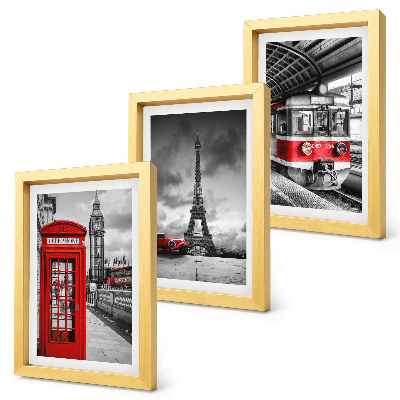 Triptych v ráme Ikonické mestá Londýn Paríž a železničná doprava