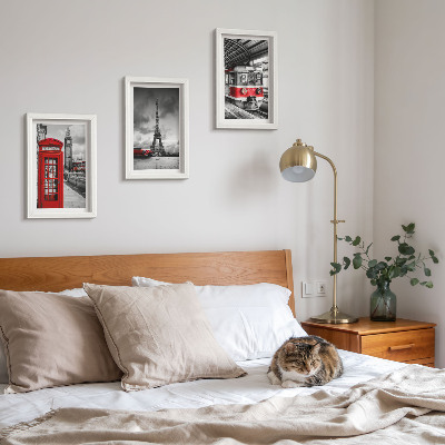 Triptych v ráme Ikonické mestá Londýn Paríž a železničná doprava