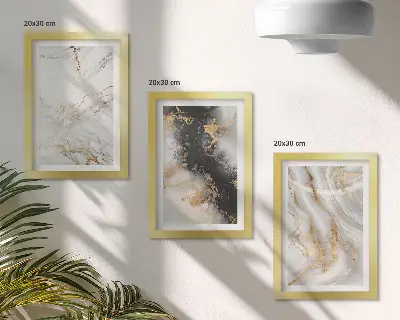 Abstraktné vzory v odtieňoch bielej a čiernej triptych v ráme