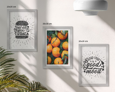 Triptych v ráme Kuchynské motívy a šťavnaté pomaranče