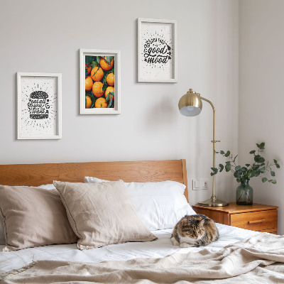 Triptych v ráme Kuchynské motívy a šťavnaté pomaranče