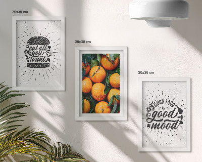 Triptych v ráme Kuchynské motívy a šťavnaté pomaranče